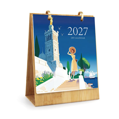 2027 Paint by Numbers Desk Calendar | World Trip Edition