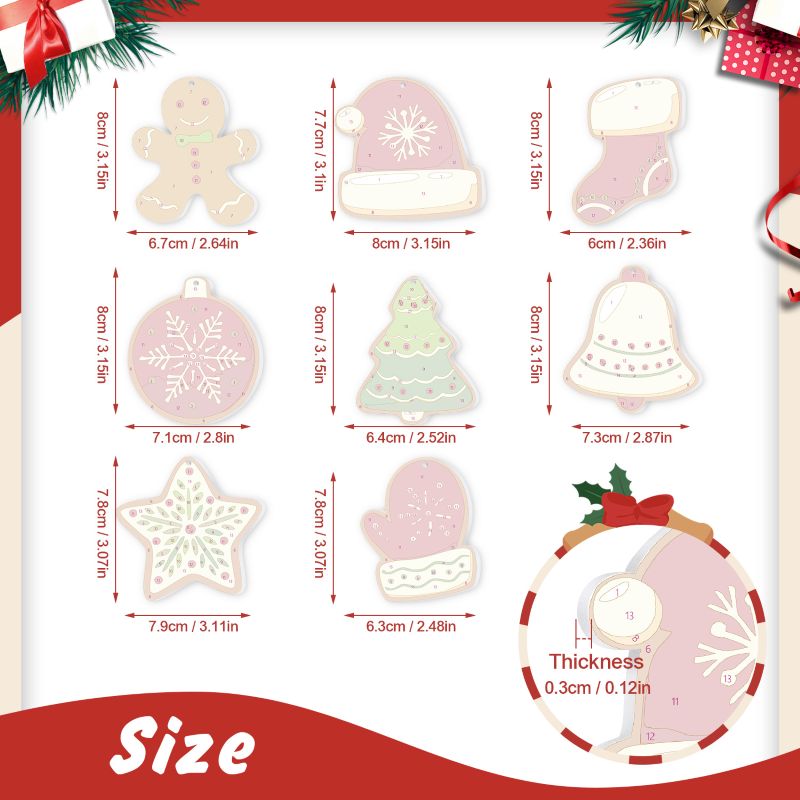 8 Christmas hangers - Winter set