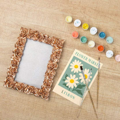Mini Painting with Picture Frame – Flower Market Lisbon