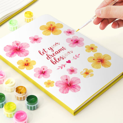 Paint by Number Notebook - Tropical Blossoms