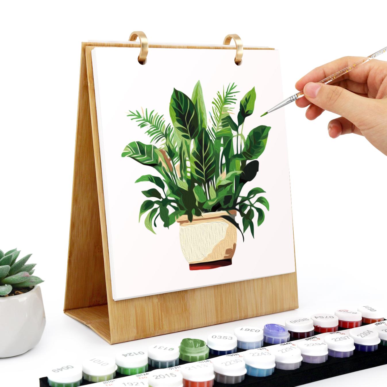 2027 Paint by Numbers Desk Calendar | Plants Edition