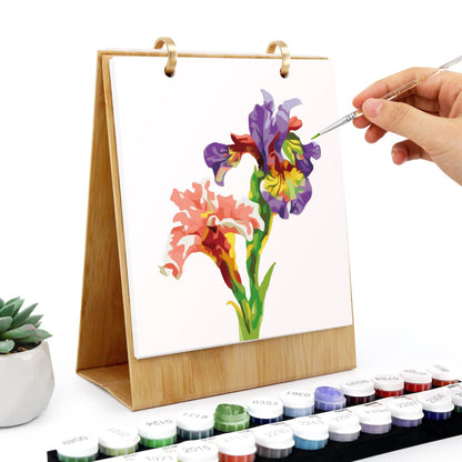 2027 Paint by Numbers Desk Calendar | Flowers Edition