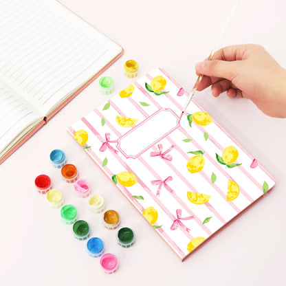 Paint by Number Notebook - Lemon Bows