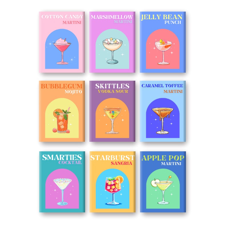 9 Mini Paintings – Candy Cocktail Set-Paint by numbers