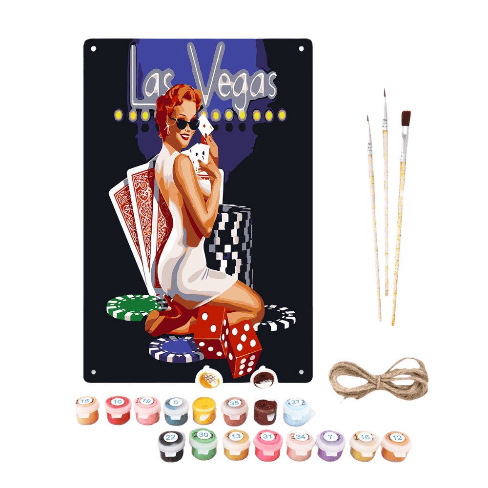 Metal Paint by Number Poster – Las Vegas-Paint by numbers