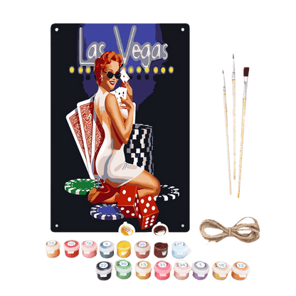 Metal Paint by Number Poster – Las Vegas-Paint by numbers