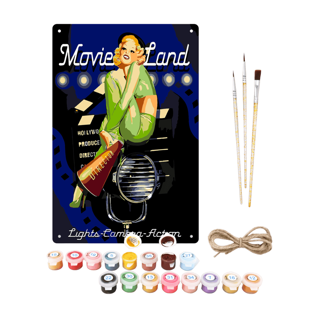 Paint by numbers   Metal Paint by Number Poster – Movieland