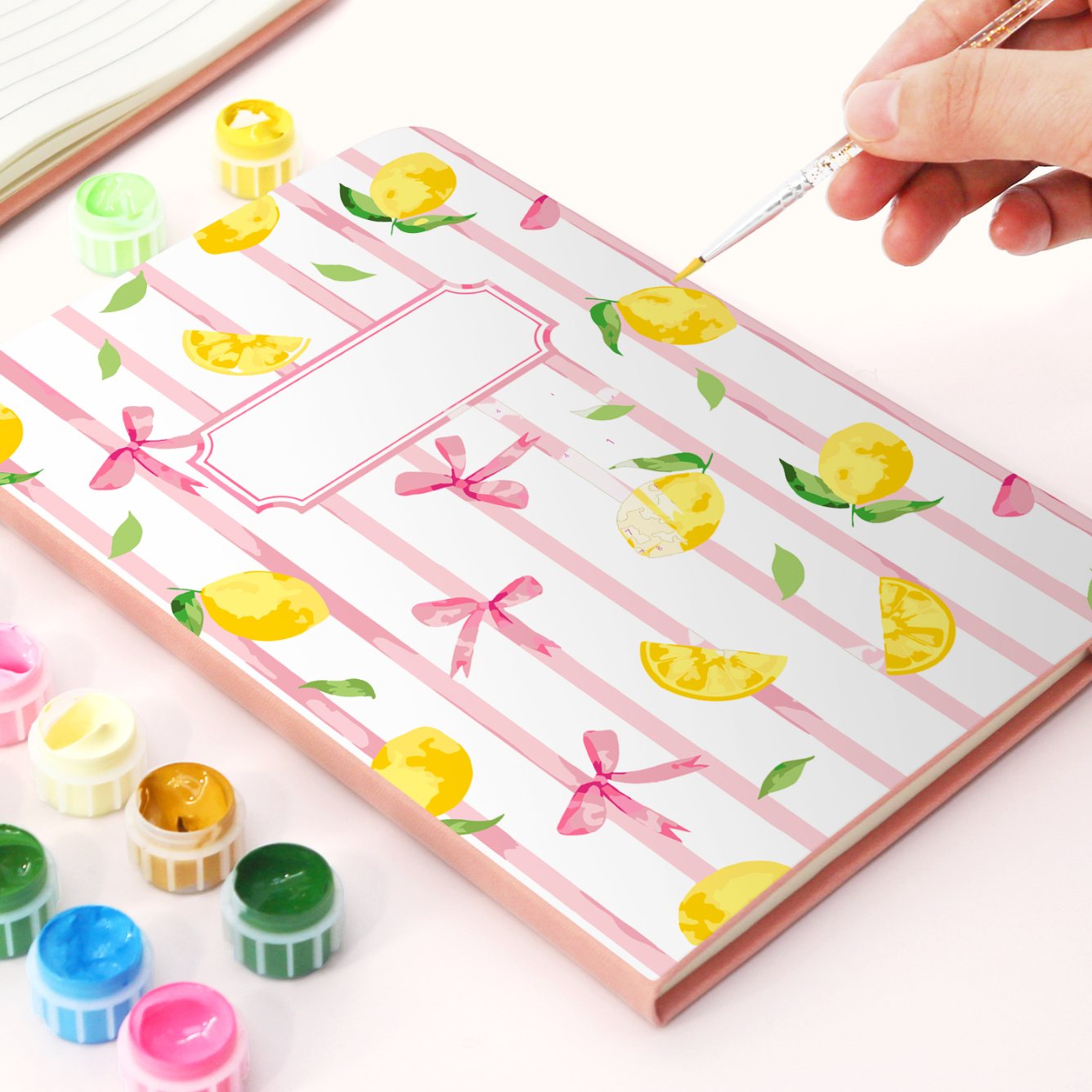 Paint by Number Notebook - Lemon Bows