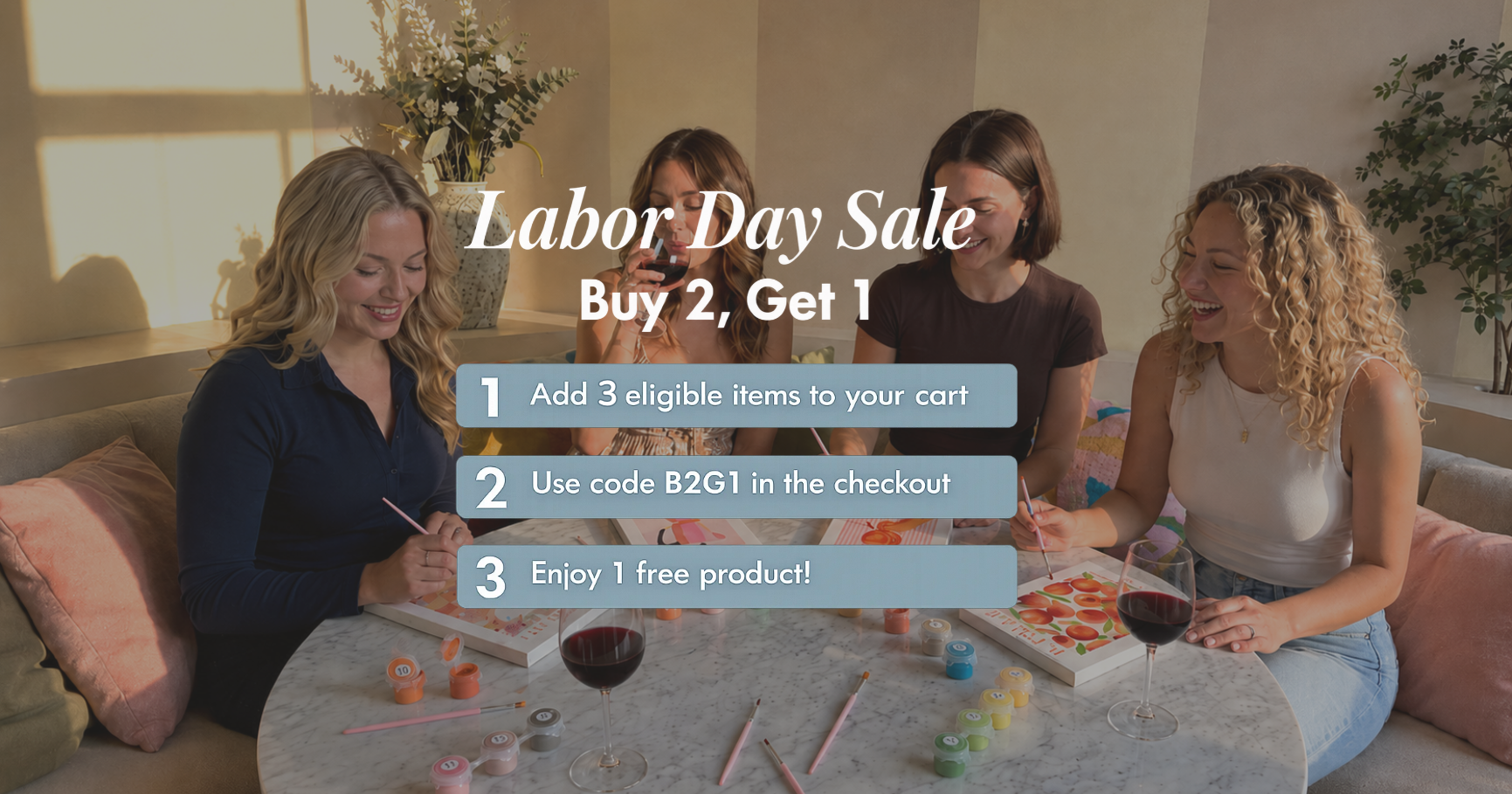 Labor Day sale, buy 2 paintings and get your 3rd free