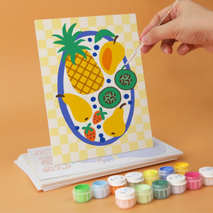 6 Wooden Board Mini Paintings – Bold Tropical Vacay