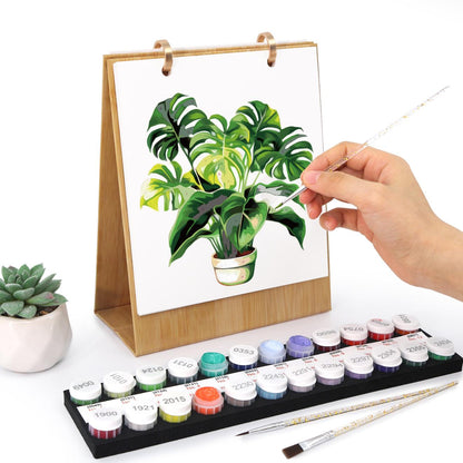 2027 Paint by Numbers Desk Calendar | Plants Edition