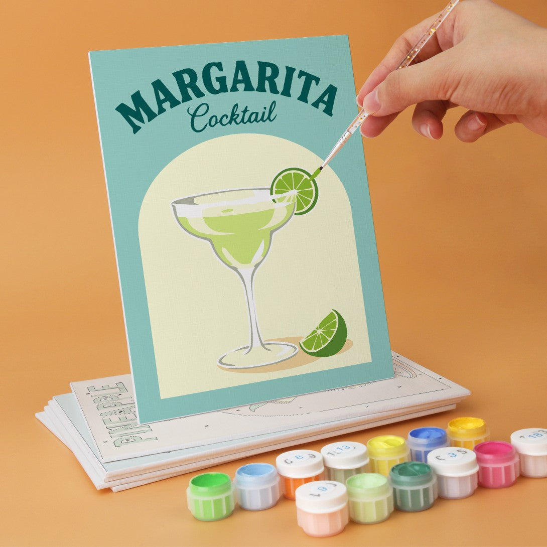 6 Wooden Board Mini Paintings – Colorful Cocktails