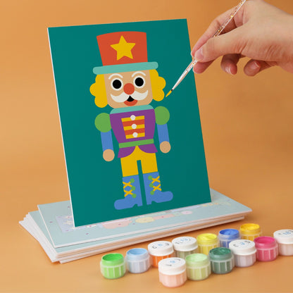 6 Wooden Board Mini Paintings – Nutcracker Parade Set