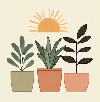 Mini Paint by Number with Frame - 3 Plants-Paint by numbers