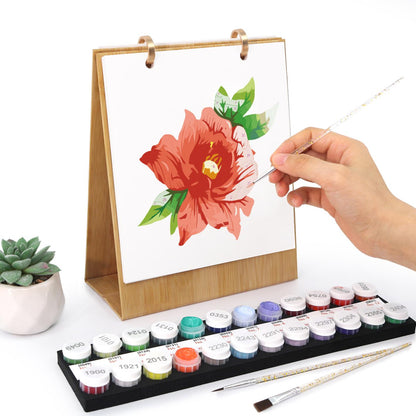 2027 Paint by Numbers Desk Calendar | Flowers Edition