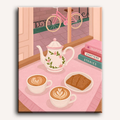 Romantic cafe | Paint by Number