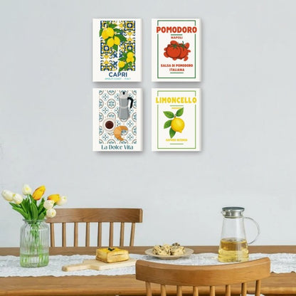 4 Mini Paintings - Italian Flavor Set