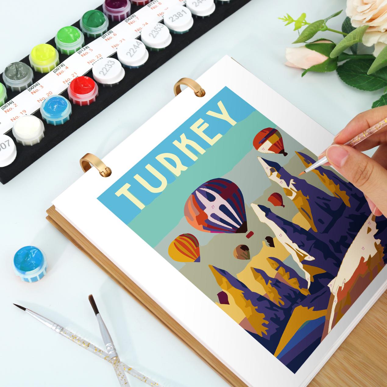 2027 Paint by Numbers Desk Calendar | World Trip Edition