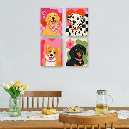 4 Mini Peintures - Le Set Escouade Canine