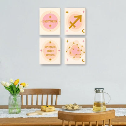 4 mini-tableaux - Kit « Bonne nuit le monde »