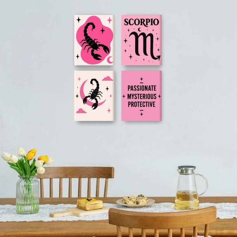 4 mini-tableaux - Kit « Bonne nuit le monde »
