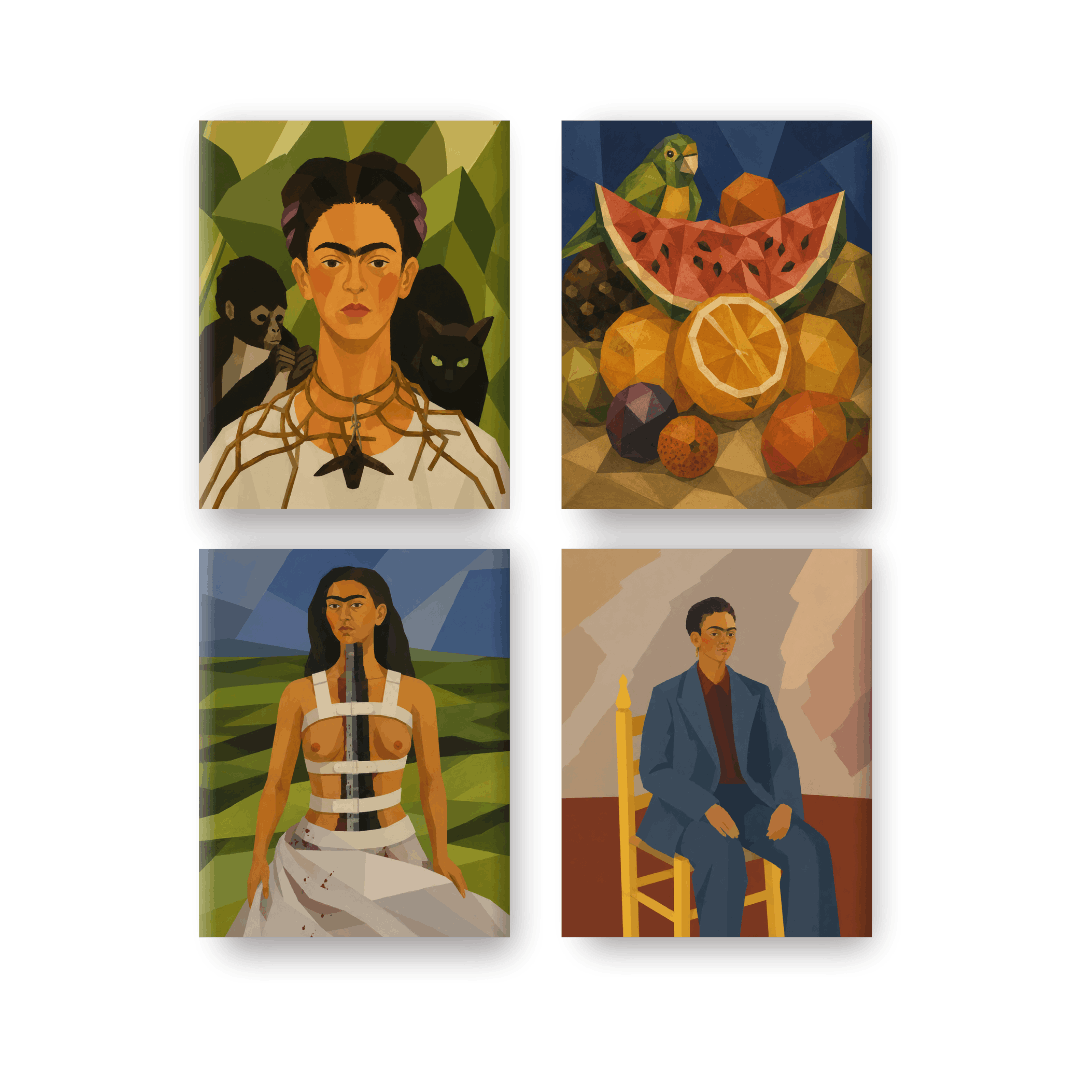 4 Mini Paintings - Frida's Creations Set- Paint by Numbers