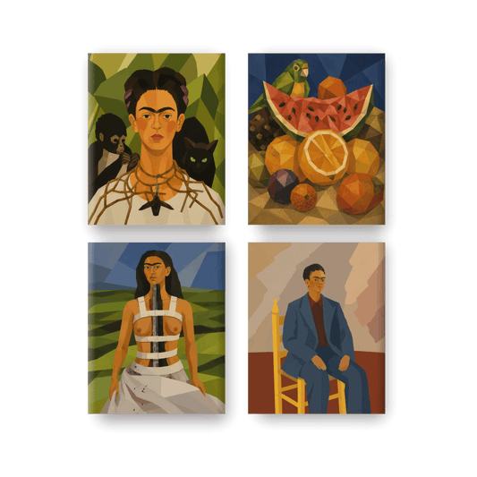 4 Mini Paintings - Frida's Creations Set- Paint by Numbers