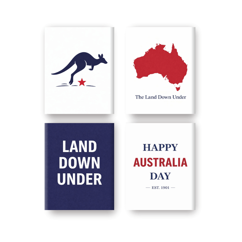 4 Mini Paintings - Australia Set- Paint by Numbers