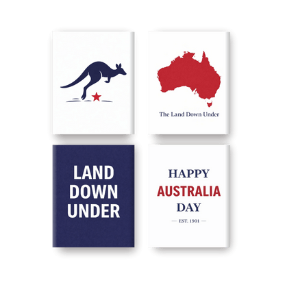 4 Mini Paintings - Australia Set- Paint by Numbers