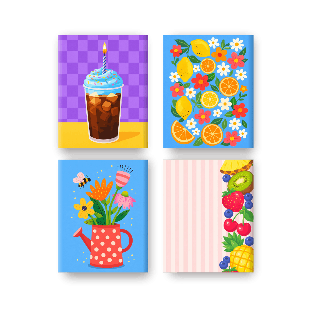 4 Mini Paintings - Fresh & Fruity Set- Paint by Numbers