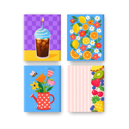 4 Mini Paintings - Fresh & Fruity Set- Paint by Numbers