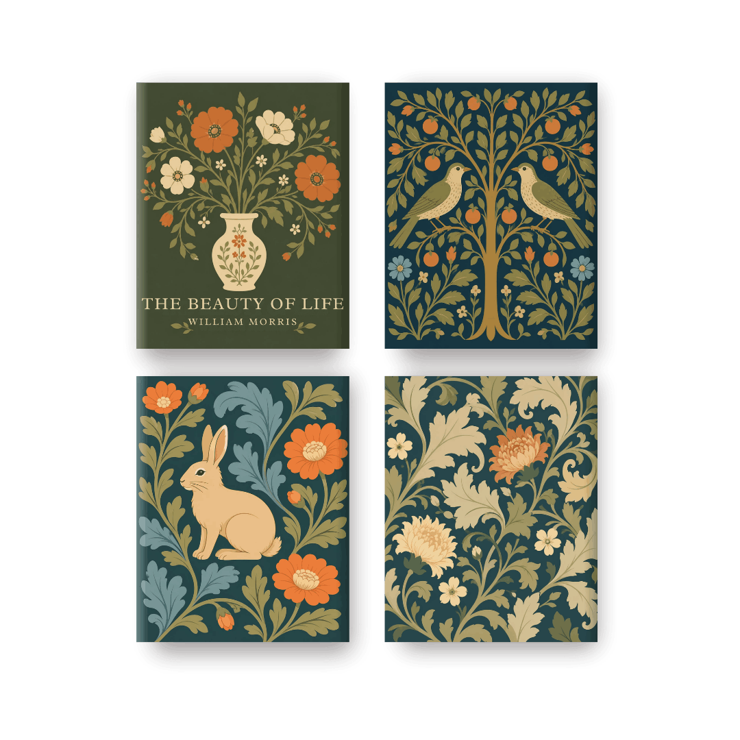 4 Mini Paintings - Garden Tapestry Set- Paint by Numbers
