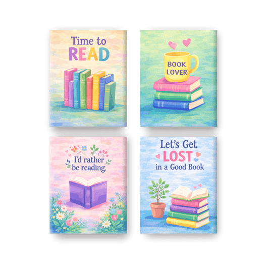 4 Mini Paintings - Colorful Books Set- Paint by Numbers