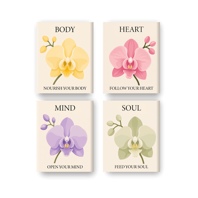 Lot de 4 mini-tableaux – Éveillez votre âme