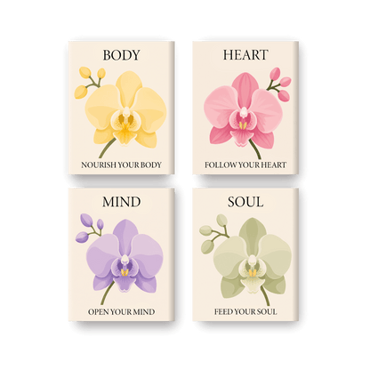 4 Mini Paintings - Feed your Soul Set- Paint by Numbers