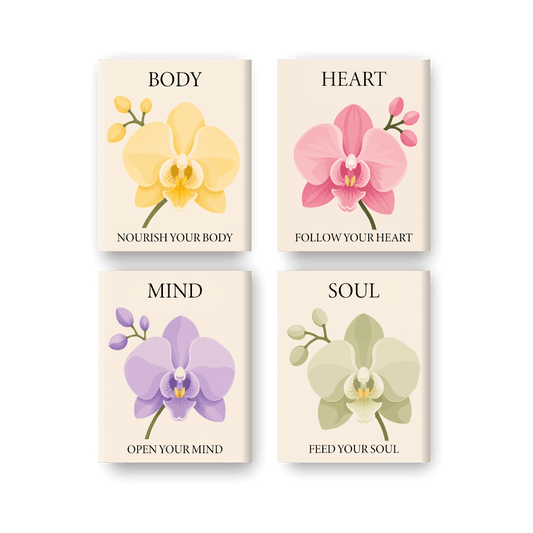 4 Mini Paintings - Feed your Soul Set- Paint by Numbers