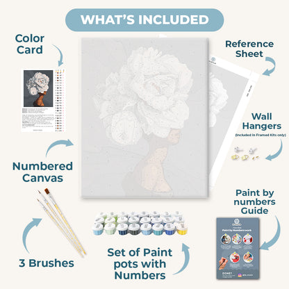 Woman with Flowery Hair | Paint by Numbers