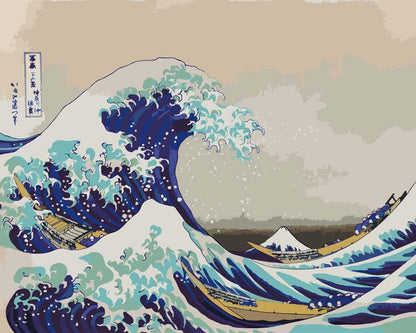 Paint by numbers - The Great Wave off Kanagawa by Katsushika Hokusai | Paint by Numbers