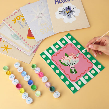 6 Wooden Board Mini Paintings – Cheers and Wishes