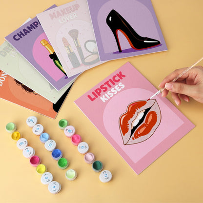 6 Wooden Board Mini Paintings – Glam Girl Essentials