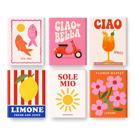 6 Mini Paintings - Ciao Bella Set - Paint by numbers