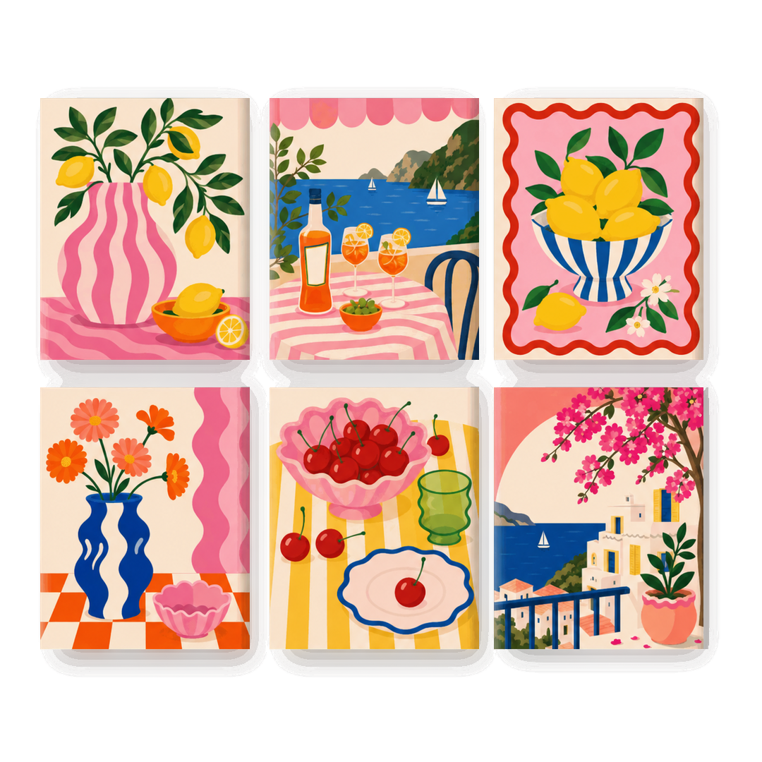 6 Mini Paintings - Lemon Tree Set - Paint by numbers