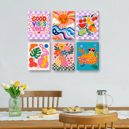 6 Mini Paintings - Good Vibes Only Set