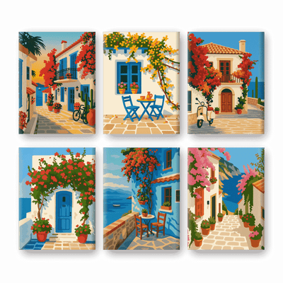 6 Mini-Tableaux - Ensemble Méditerranéen