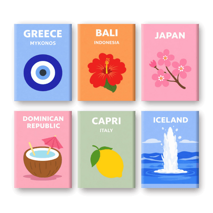 6 Mini Paintings - Around The World Set- Paint by Numbers