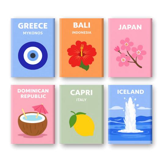 6 Mini Paintings - Around The World Set- Paint by Numbers