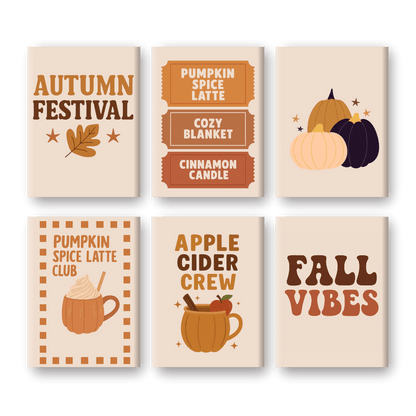 6 Mini Paintings - Autumn Festival Set- Paint by Numbers