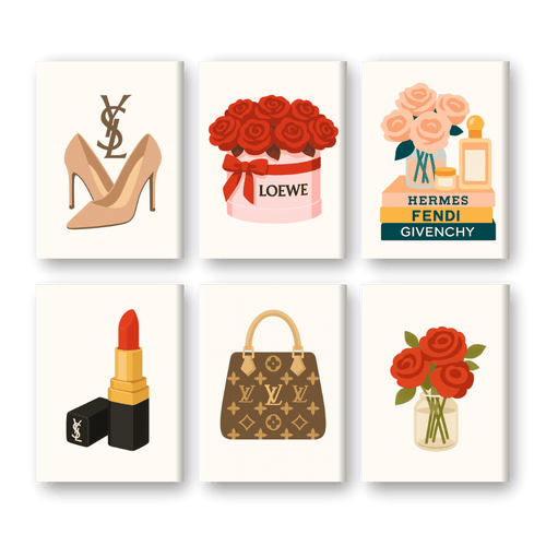 6 Mini Paintings - Brands Set