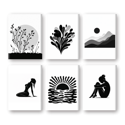 6 Mini Paintings - Calm Essence Set- Paint by Numbers