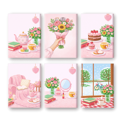 6 Mini Paintings - Calm Moments Set- Paint by Numbers